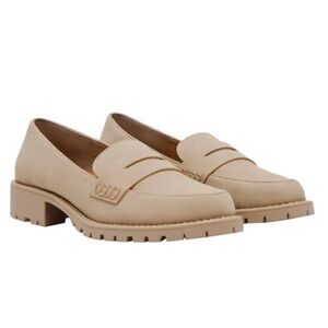 Beige Lug Loafers for Women Size 8 Dune